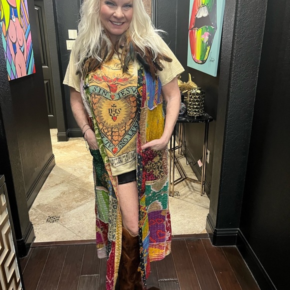 Kantha patchwork vest - Picture 3 of 3